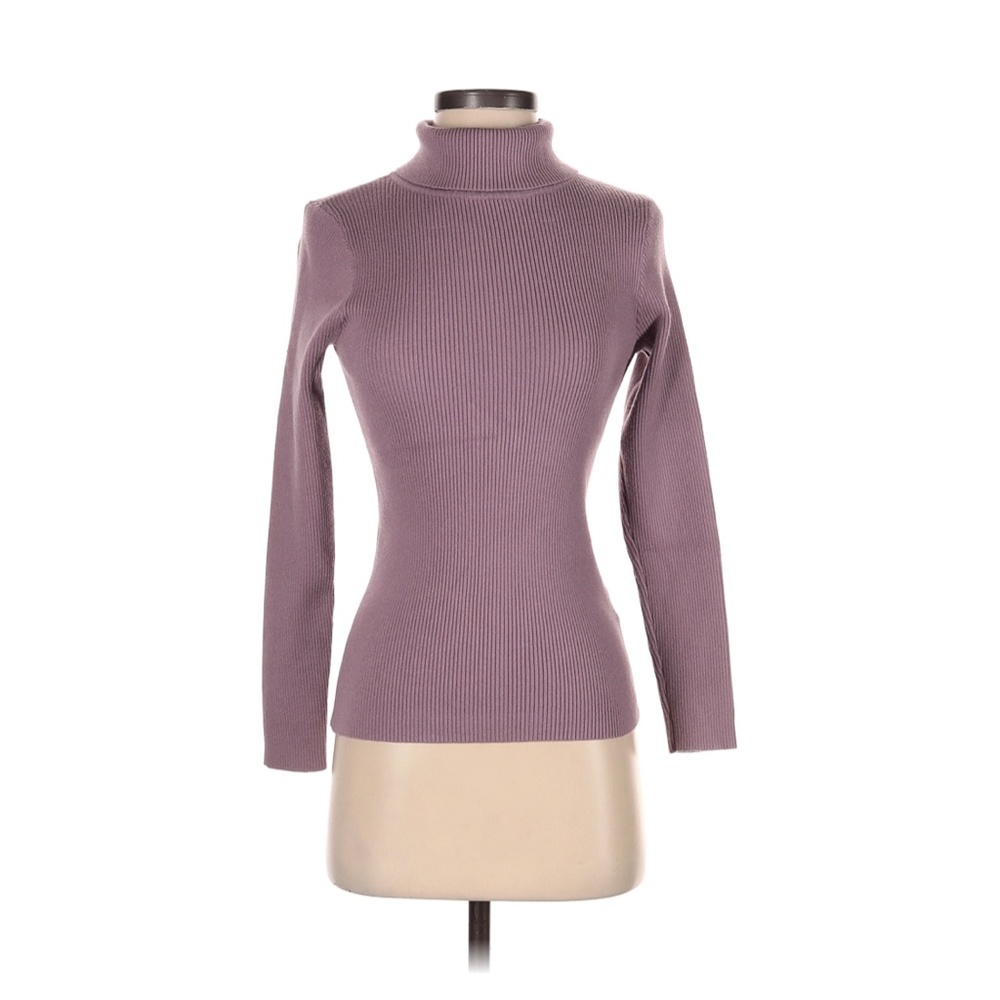 Zesica Turtleneck Sweater Purple Women's Size Small